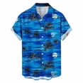thumbnail image 6 of XUNKUSGA Men's Shirts Summer Fashion Hawaiian Button Down Shirts for Men Soft Casual Short Sleeve Beach Dress Shirts with Pockets for Lounging S-4XL Blue, 6 of 7