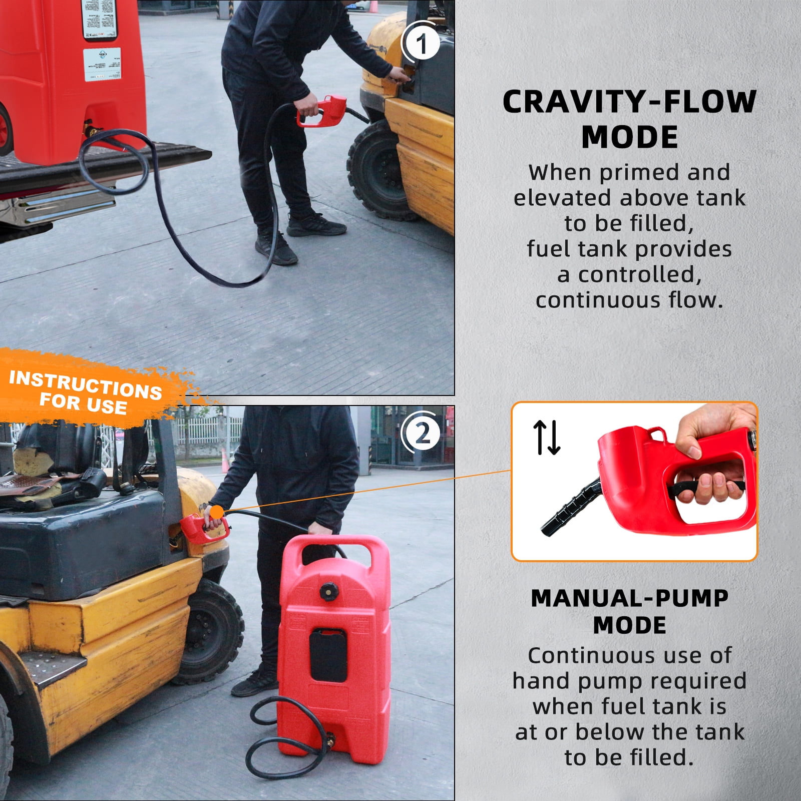 imerelez 34 Gallon Gas Caddy With Wheels, Fuel Transfer Tank Gasoline Diesel Can,Fuel Storage Tank For Automobiles ATV Car Mowers Tractors Boat Motorcycle(Red)