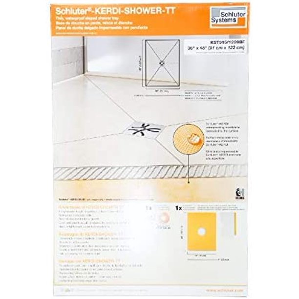 Schluter Kerdi 36Inch x 48Inch Center Shower Tray