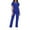 Blue, variant on Scrubs Sets for Women, V-Neck Scrubs Top, Stretchy Straight Pants, Nursing Uniform Suit with Pockets