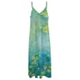 thumbnail image 4 of 1906-Claude Monet-Waterlilies-73 x 92 Sleeveless Dress women evening dress summer dress for women, 4 of 6