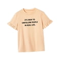 thumbnail image 1 of Camiseta para mujer con cuello redondo, camiseta básica ligera para vacaciones L, 1 of 8