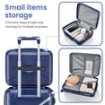 thumbnail image 3 of 4 Piece Luggage Set, Expandable Lightweight Suitcase Set with 360° Double Spinner Wheels Integrated TSA Lock, Blue (14/20/24/28), 3 of 7