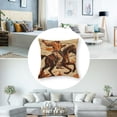 thumbnail image 5 of nygtbtfer Throw Pillow Cover Western Rodeo with Sitting on Rering Horse Decorative Pillow Case American Retro Style Square Pillowcase White, 5 of 7