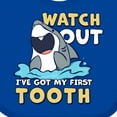thumbnail image 4 of Inktastic Watch out I've Got My First Tooth Boys or Girls Baby Bib, 4 of 4