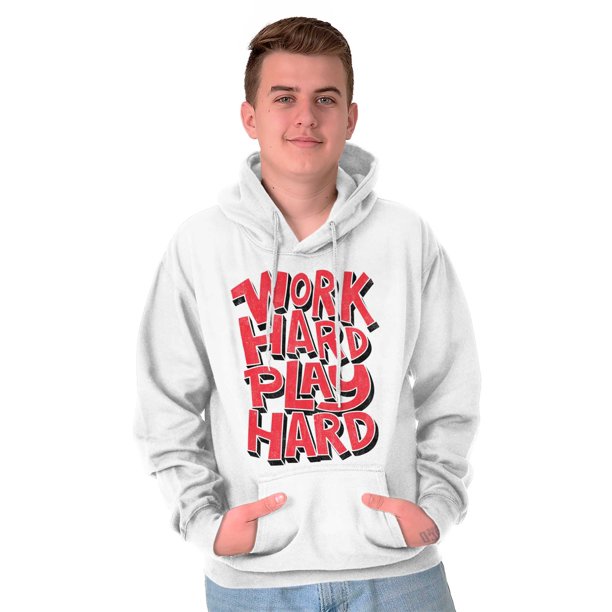 Workout Hoodies Sweat Shirts Sweatshirts Work Hard Play Hard Graphic  Novelty Gym Gift - Walmart.com