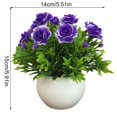 thumbnail image 2 of Artificial Potted Flower Plastic Fake Flower Pot Table Simulation Bonsai Home Decoration, 2 of 10