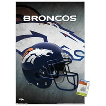 NFL Denver Broncos - Helmet 16 Wall Poster with Push Pins, 22.375" x 34"