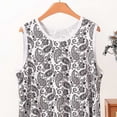 thumbnail image 4 of QSAWXQZ Women's Modal Printed Pajama Tank Crew Neck Sleeveless High Low Hem Layering Top Lounge for Summer 2XL, 4 of 5
