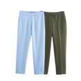 thumbnail image 2 of HH TRAF Otoño Mujer Slim Loose Pantalones rectos Moda Mujer Sólido Cintura Alta Bolsillos Cremallera Decorar Casual Pantalones Largos Mujer, 2 of 5