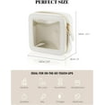 thumbnail image 4 of Mini Clear Makeup Bag for Purse, Cute Small Travel Cosmetic Bag with Visual Window & Dual Zippers, Makeup Pouch for Women (White, Mini), 4 of 7