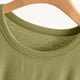 thumbnail image 3 of Fiudx Liquidación de Ofertas Flash Top/Camisa de Manga Corta con Cuello Redondo y Cuello Redondo Liso para Mujer, 3 of 5