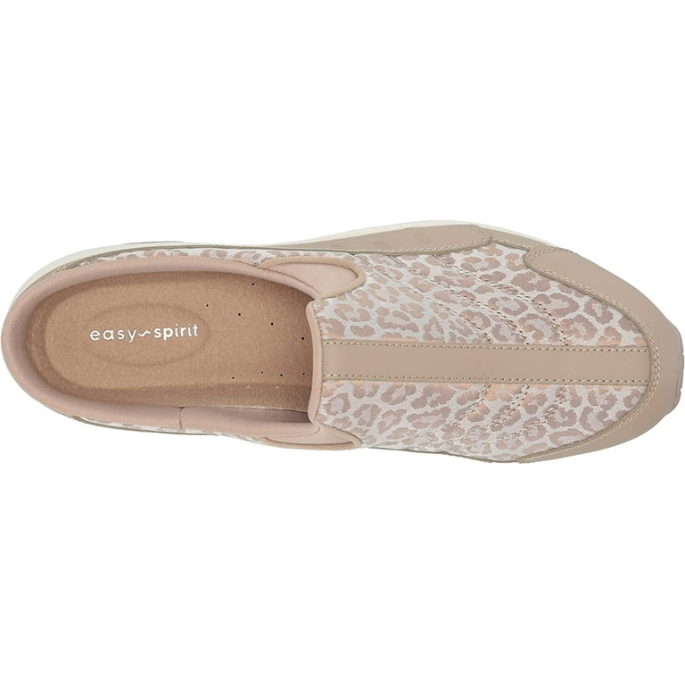 Easy Spirit Traveltime Women's Fashion Mules Color: Taupe Leopard