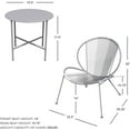thumbnail image 5 of Grand Patio Outdoor Acapulco 3-Pc Steel Low Seat Lounge Bistro Set, Open Weave Wicker Small Seating Set with Reclined Back for Balcony, Patio, Pool, Garden, Backyard, Cool Grey, 5 of 8