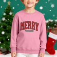 thumbnail image 2 of Kids Merry Christmas Sweatshirt Long Sleeve Crewneck Pullover Letter Print Top 3-14 Years, 2 of 4