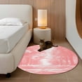 thumbnail image 2 of Round Rugs 4Ft, Pink Trees Round Area Rug Washable Indoor Throw Carpet, Forest Art Decor Spring Summer Nature Leaf Soft Non Slip Circle Rug for Kitchen Nursery Room Home Decor Aesthetic, 2 of 8