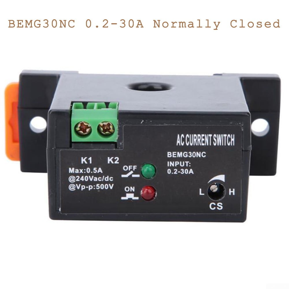 Self Supply Adjustable Normally Open AC Current Sensing Switchs AC 0.5-50A 
