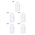thumbnail image 3 of heritaly Push Down Empty Pump Dispenser Nail Polish Remover Refillable Storage Container Cosmetic Removal Plastic Press Bottle Transparent 200ml 5Set, 3 of 6