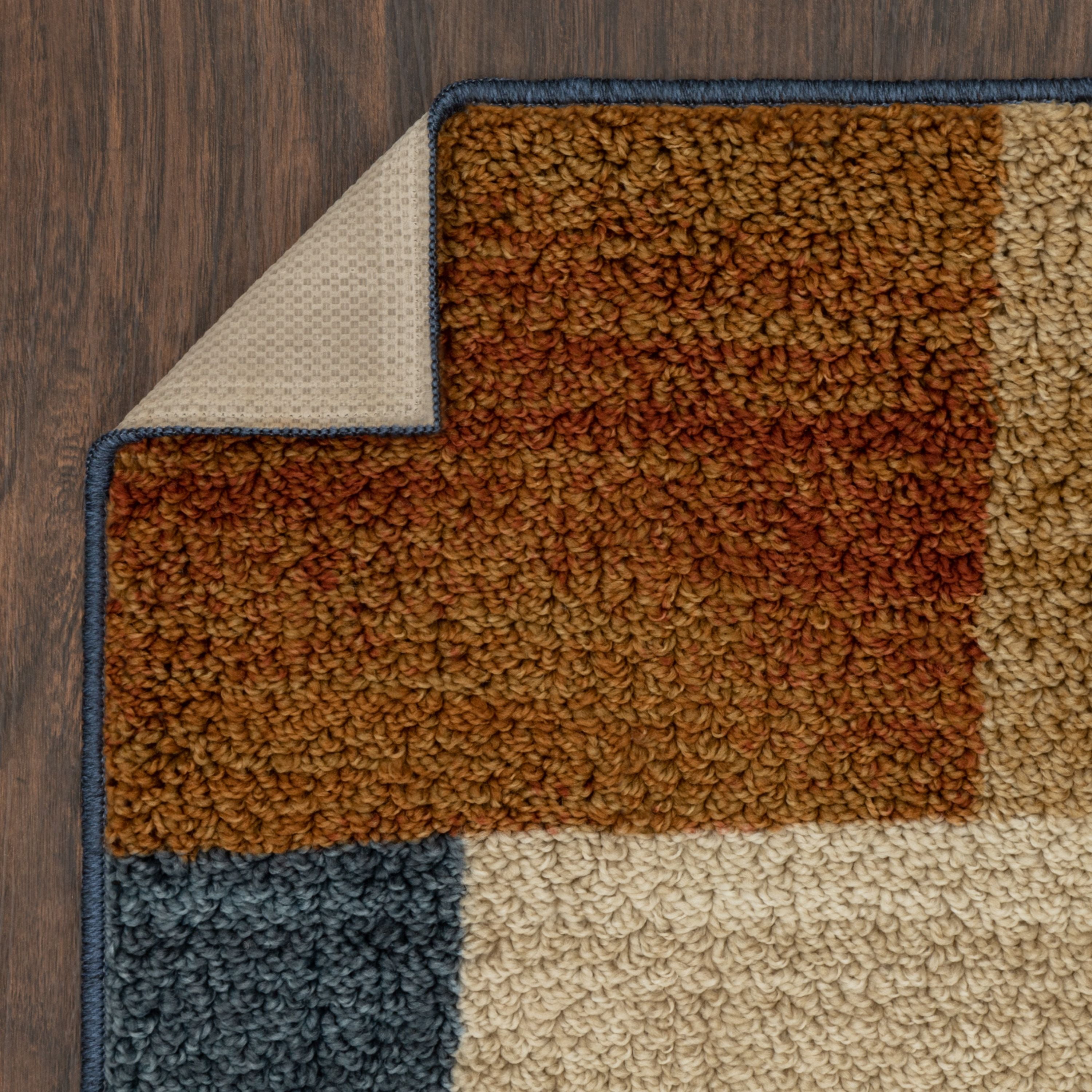 Mainstays Geometric Warm Blocks Multicolor Indoor Hallway Runner Rug, 2' x 6'