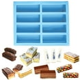 thumbnail image 3 of Cake Mold Non-sticky Fast Demoulding DIY 8 Cavity Rectangle Silicone Handmade Soap Mould for Kitchen, 3 of 8