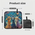 thumbnail image 3 of Funny Goat Family Psychedelic Art Foldable Seat Cushion for Bleachers, Stadium Seats, Camping & Outdoor Events, Portable Lightweight Pad with Carabiner, 3 of 6