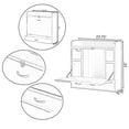 thumbnail image 2 of Basicwise Wall Mounted Folding Desk - Space Saving Fold Down Desk with Storage Shelves and Drawer, Convertible Floating Laptop Table for Small Spaces, Home Office, 23.75 x 6.75 x 23 in, Black, 2 of 7