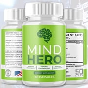 Mind Hero Advanced Formula Brain Support Pills Maximum Strength Supplement MindHero 180 Capsules