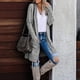 thumbnail image 2 of Cárdigan Suéteres Para Mujer Otoño Invierno Suéteres Casual Tejido Sólido Suelto Manga Larga Cuello en V Tops Odeerbi  ODB178155, 2 of 6
