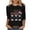 A Black, variant on Horkkom Christmas Shirts for Women Wine Glass Graphic 3/4 Length Sleeve Tees Crew Neck Pullover Xmas Blouses L, Gifts for Women