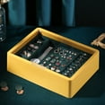 thumbnail image 2 of Caja de almacenamiento de joyería portátil con compartimentos, organizador de pantalla funciones grande de doble capa para reloj, organizador de jinwen Caja de almacenamiento de joyas, 2 of 8