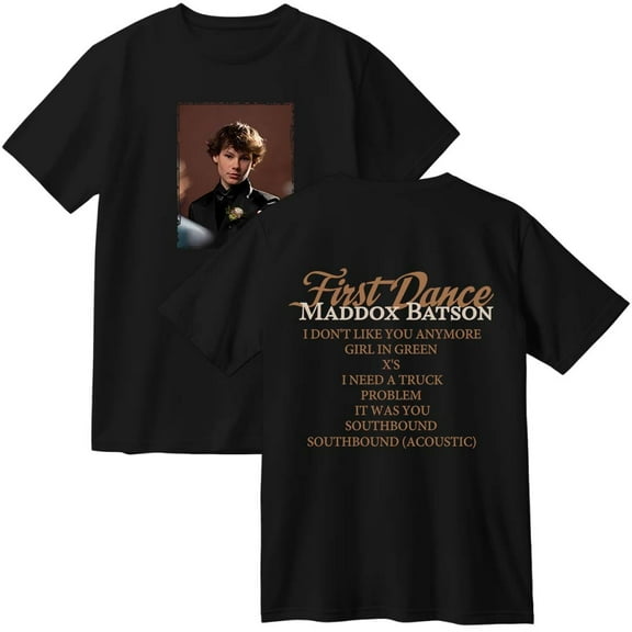 Maddox Batson First Dance Cotton T-Shirt Road To Indio Tour Merch Women Men Casual Crewneck Short Sleeve Tee