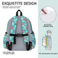 thumbnail image 5 of Pioneer Flower Floral Print Pattern Backpack for School, Cute School Bag with Adjustable Shoulder Straps and Padded Back, 13.4"x11"x4.7", 5 of 5