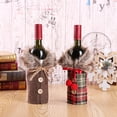 thumbnail image 3 of Widget Cubierta navideña para botella de vino, bonita ropa de botella de vino de piel sintética para fiestas navideñas, festivales, decoraciones para cena Irfora Widget, 3 of 7