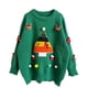 thumbnail image 1 of Suéter de cuello redondo para mujer, moda de manga larga, cuello redondo navideño, blusa holgada de tendencia, suéter de punto, suéter para mujer, top, 1 of 5