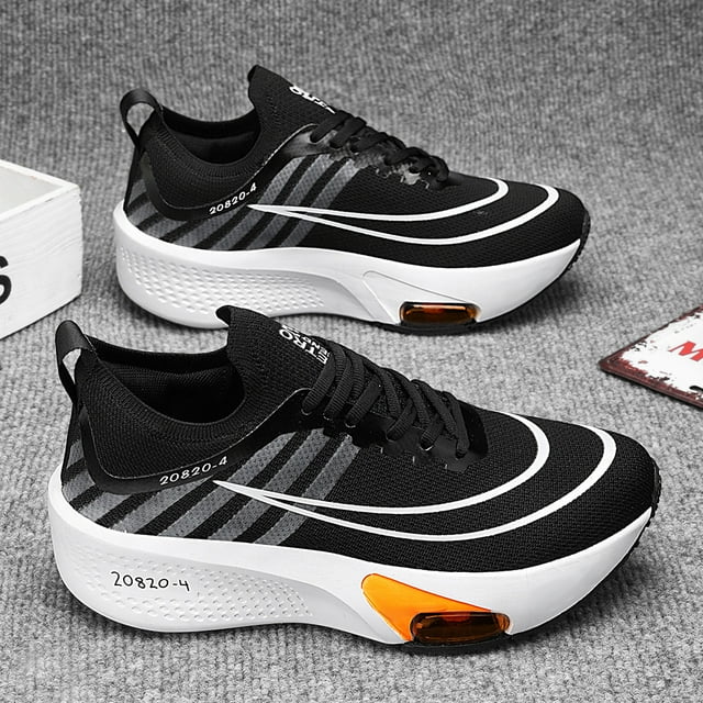 Breathable mesh upper, comfortable soft sole, shock absorption, stylish and trendy men's athletic shoes