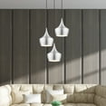 thumbnail image 5 of Livex Lighting Waldorf 1-Light Metal Single Pendant in Brushed Aluminum, 5 of 12