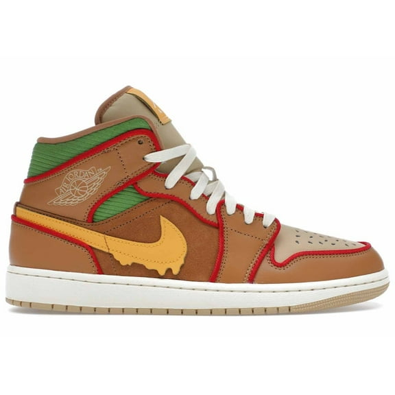 Jordan Men's 1 Mid SE Cheeseburger Shoes, from StockX