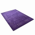 thumbnail image 4 of Rugsotic Carpets Handmade Rugs Hand Knotted Loom Rectangle 5'x8' Purple Silk Mix for Indoor Use, 4 of 5