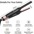 thumbnail image 4 of Small Flat Iron For Short Hair, Temperature Adjustable Pencil Flat Iron Quick Heating, Beard Straightener Dual Voltage With Tourmaline Ceramic, 4 of 5
