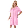 thumbnail image 5 of HomeGardon Nightgowns for Women,Summer Dresses Women's Short Sleeved Loose Plus Size Short Sleeved Lace Lace Imitation Silk Nightdress, 5 of 7