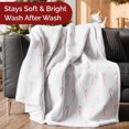 thumbnail image 4 of Ultra Soft Fleece Blanket Throw Size - Christmas Flannel Fleece Throw Blanket - Lightweight Throw for Couch, Bed, Chair - Warm & Breathable - Cozy Microplush Bedding - Candy Cane, 4 of 5