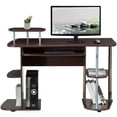 thumbnail image 3 of Rustam Wood Computer Work Station in Chocolate, 3 of 6