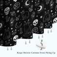 thumbnail image 6 of Black White Gothic Cat Skull Moon Pattern Shower Curtain 72"x72" ,Bathroom Decorative Shower Curtains Set with 12 Hooks,Modern Waterproof Washable Shower Curtain, 6 of 6
