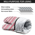 thumbnail image 7 of Cute Oven Mitts,Red and Green Christmas Pattern Oven Mitt 2-Pack Set,Kitchen Gloves for Oven,Heat Resistant Oven Mitts 7.7"x12", 7 of 7