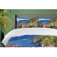 thumbnail image 4 of Ambesonne Colorful Duvet Cover Sets, Scenic Vernazza Village, 2-King, Cobalt Blue and Multicolor, 4 of 7