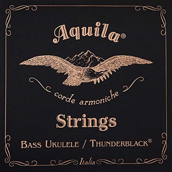 147U Aquila Thunderblack Bass Ukulele 5 String Set