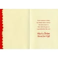 thumbnail image 2 of Designer Greetings Gold Angel Placing Star on Tree : Red Swirls Religious Christmas Card for Grandmother, 2 of 2