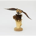 thumbnail image 4 of 12" Wooden Handmade Owl Figurine Statue Painted Handcrafted Sculpture Hoot Art Hand Carved Rustic Lodge Outdoor Home Decor Accent, 4 of 7