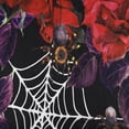 thumbnail image 3 of HVEST Halloween Red Rose Shower Curtain for Bathroom,Floral with Purple Leaf and Spider Web Fabric Shower Curtain with Hooks,Holiday Black Bathroom Curtain Shower Set, 60x72 inches, 3 of 7