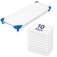 thumbnail image 1 of Sábanas de cuna Comfyanno para guardería, tamaño estándar, paquete de 10, color blanco, 1 of 9